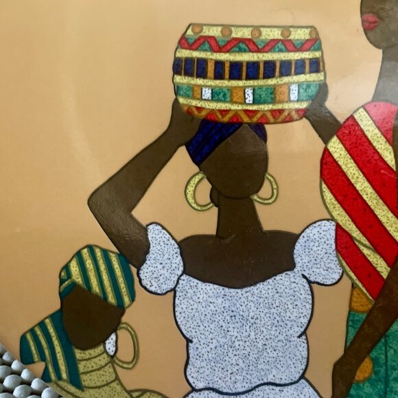 Pier 1 Imports “Zera” Stoneware Plate 8” – Bold Tribal Art Design - Picture 3 of 5